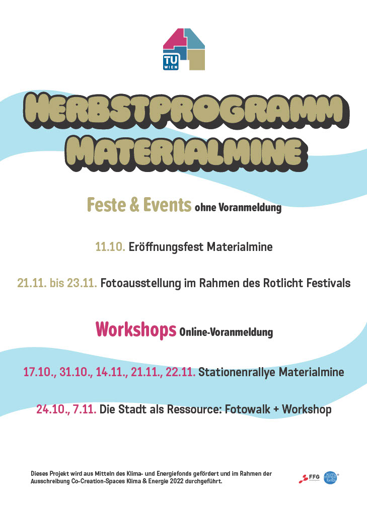 Herbstbrogramm Materialmine TU Wien